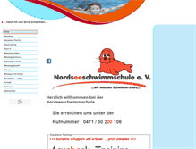 Tablet Screenshot of nordseeschwimmschule.de